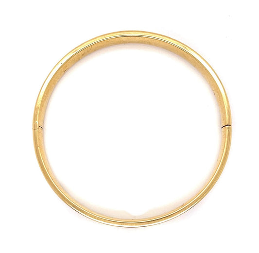 14KY Bangle Bracelet (Vintage 1970s) 10.35g 2.50" Width