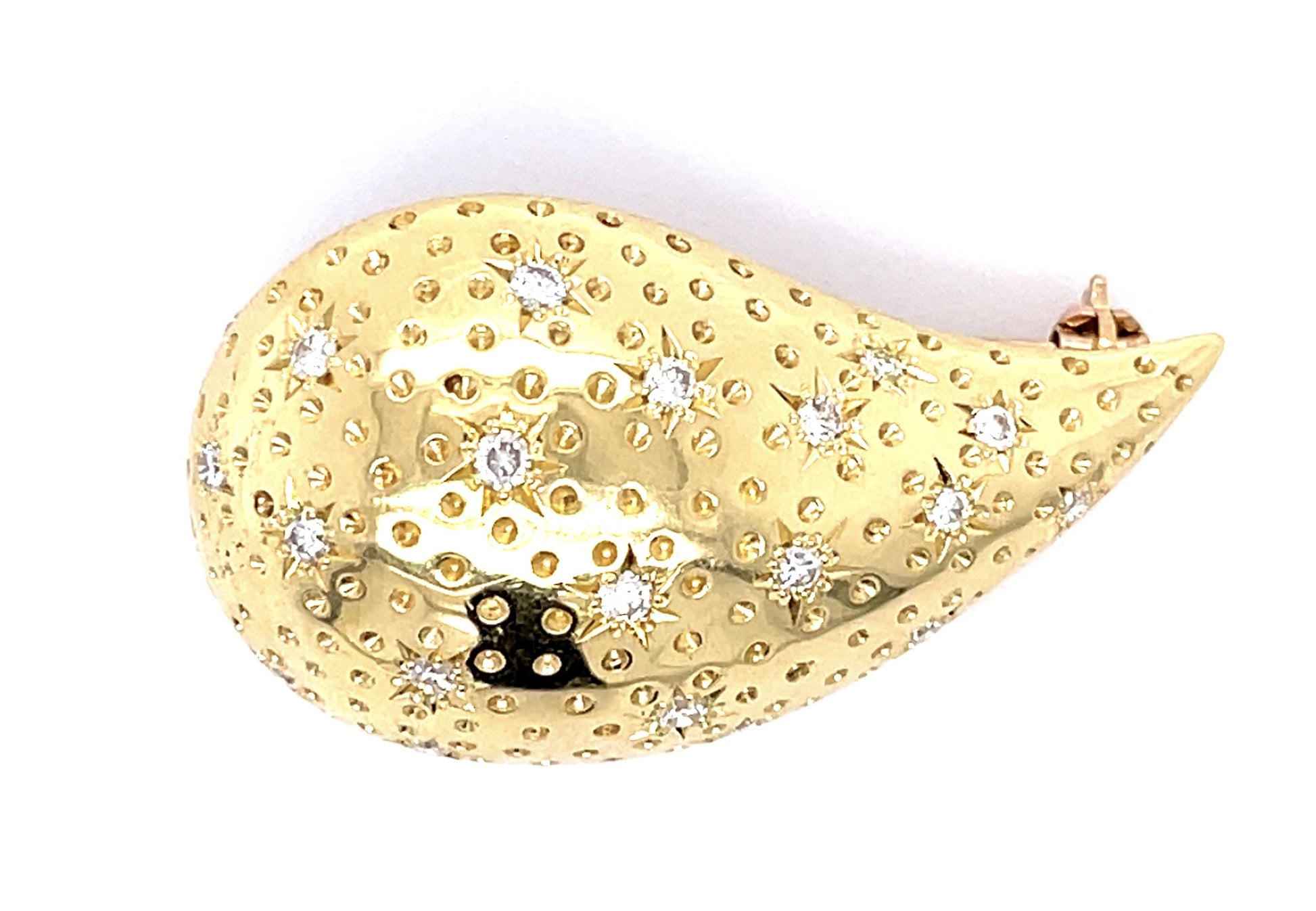 Tiffany & Co Italian .64ct (16 Diamonds) 18KY Brooch (Vintage 1980s)