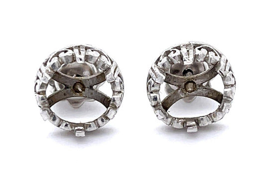 Art Deco Handmade Stud Earrings (Vintage 1930s) 4.48g
