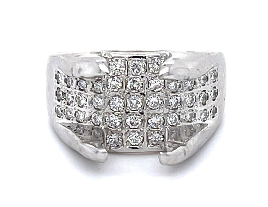 .57ct Diamond PT Semi Mount Ring 18g 6.50 Size