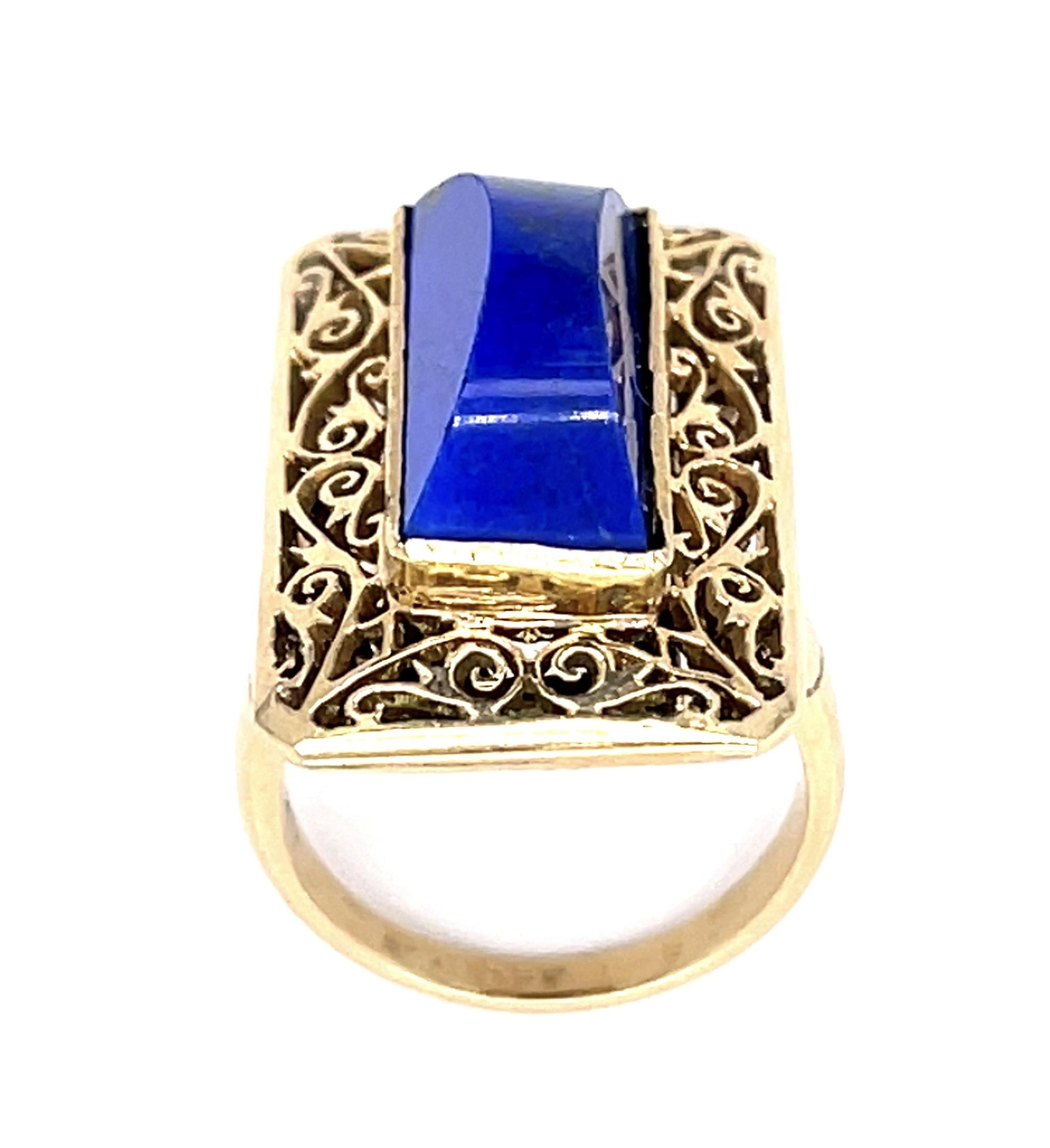 Blue Lapis 14KY Ring (Vintage 1960s)