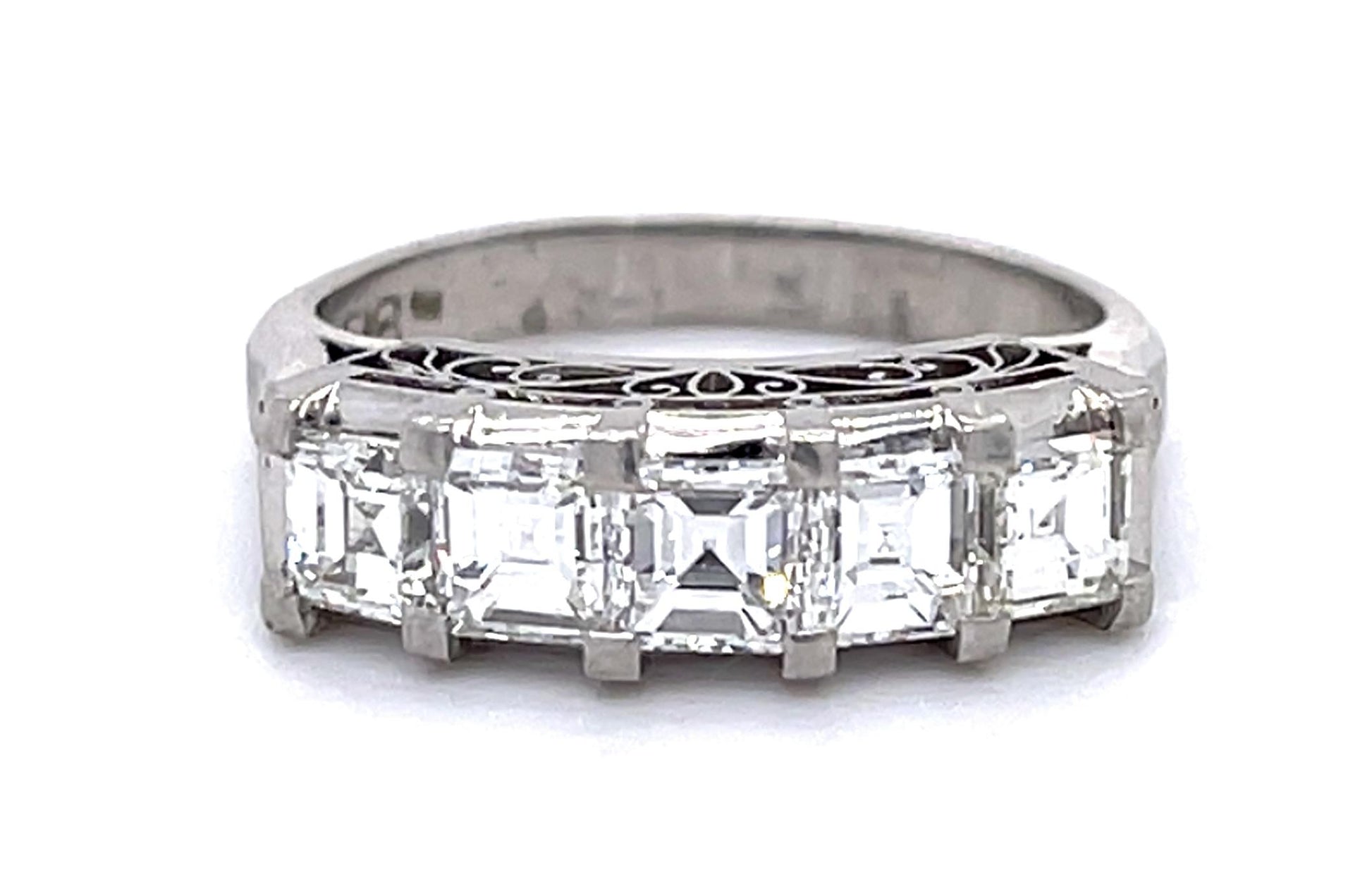 1.68ct Asscher Diamond PT Ring