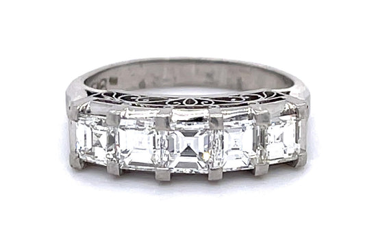 1.68ct Asscher Diamond PT Ring