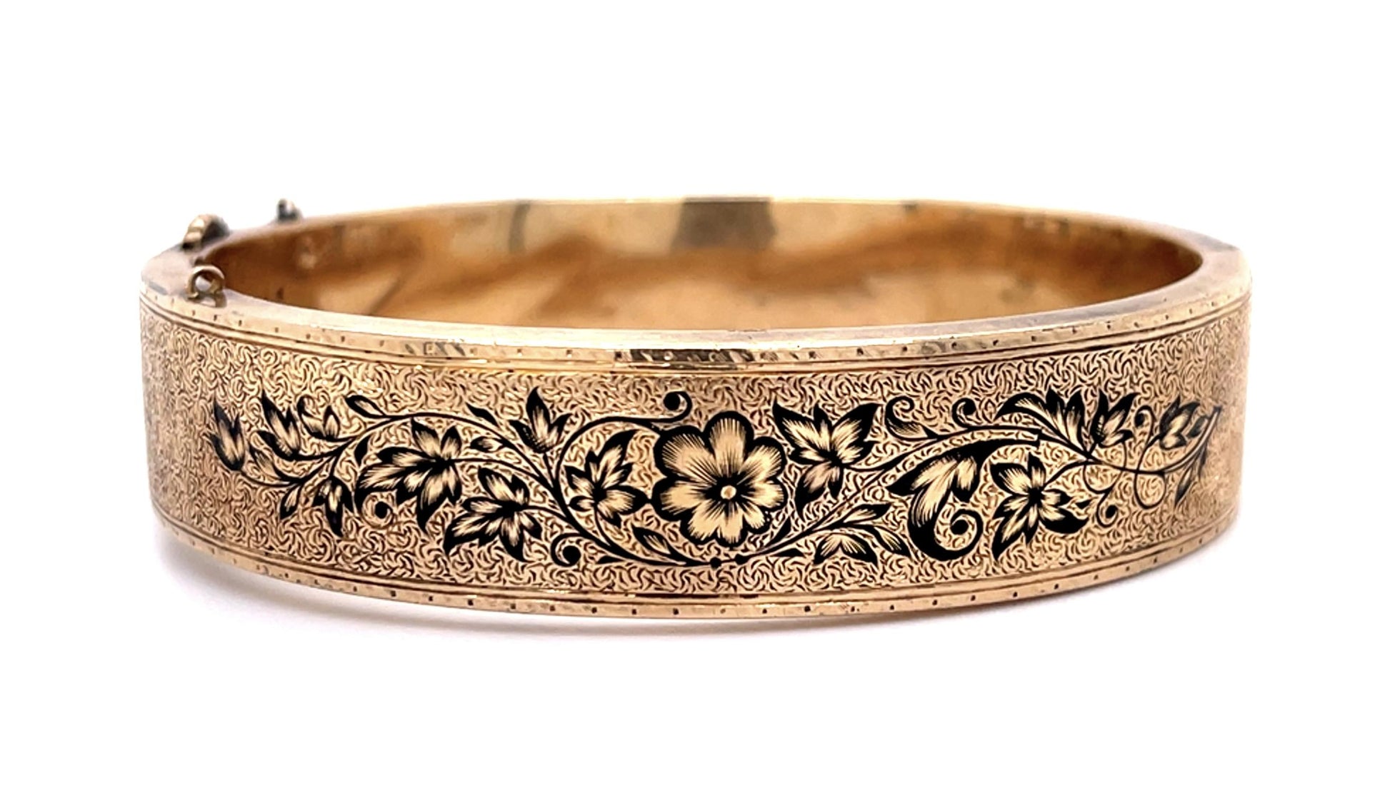 Original Victorian 14KY Bangle Bracelet (Antique 1880s)