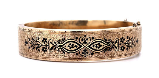 Original Victorian 14KY Bangle Bracelet (Antique 1880s)