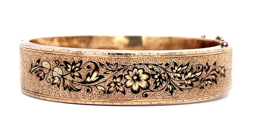 Original Victorian 14KY Bangle Bracelet (Antique 1880s)
