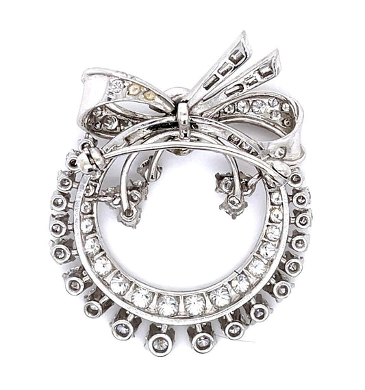 Original 5.25ct Diamond PT Brooch (Vintage 1950s)