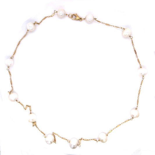 14KY Handmade Pearl Necklace