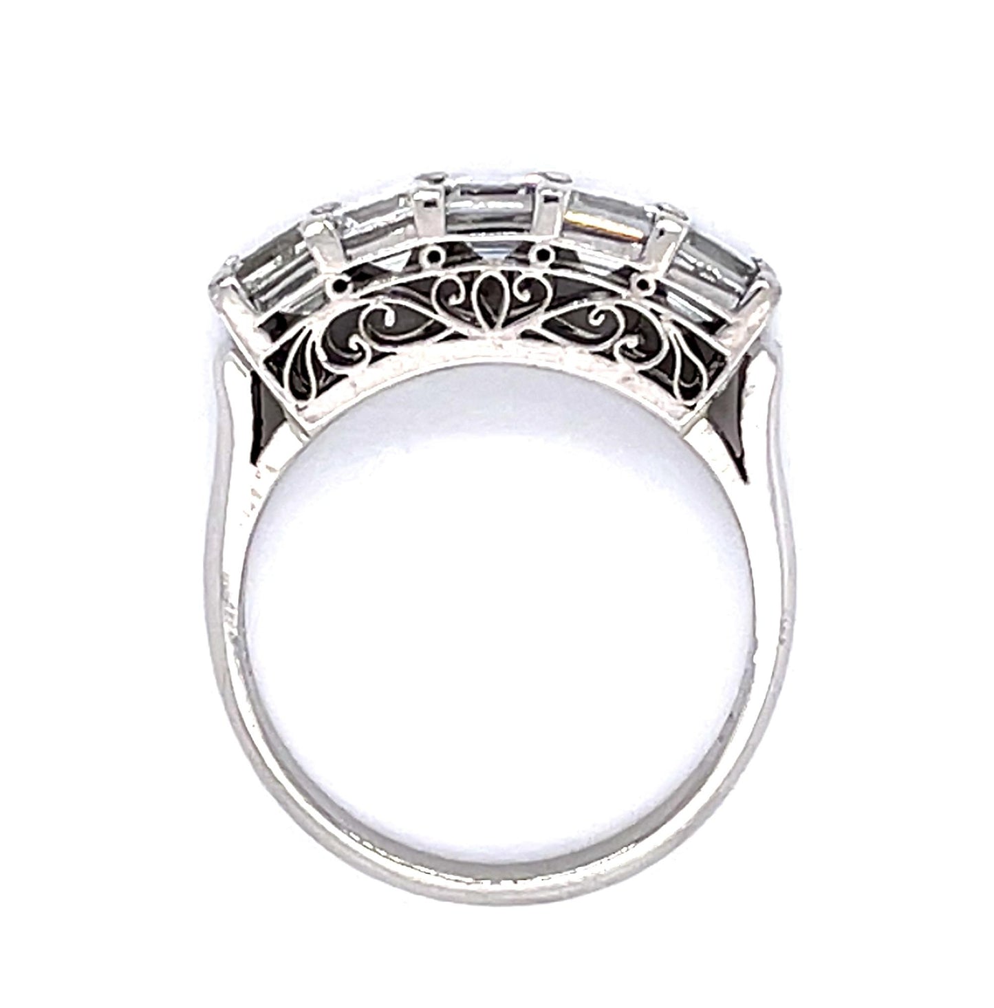 Original 1.68ct Exact Princess Diamond PT Ring (Vintage 1950s)