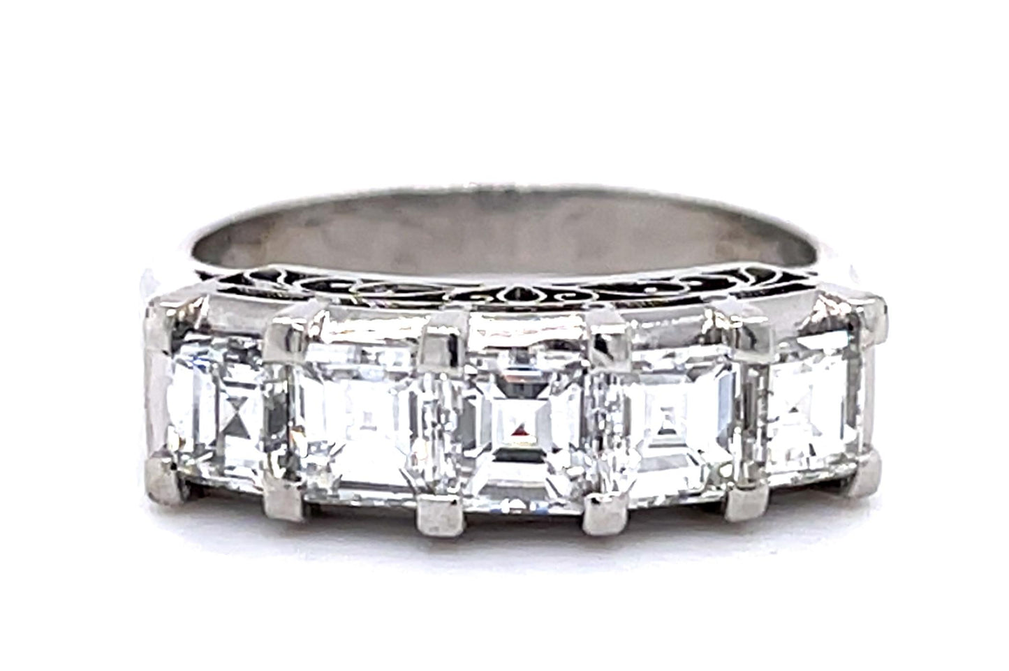 Original 1.68ct Exact Princess Diamond PT Ring (Vintage 1950s)