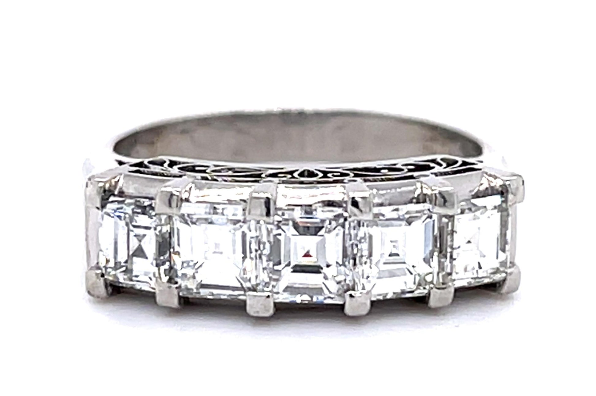 Original 1.68ct Exact Princess Diamond PT Ring (Vintage 1950s)