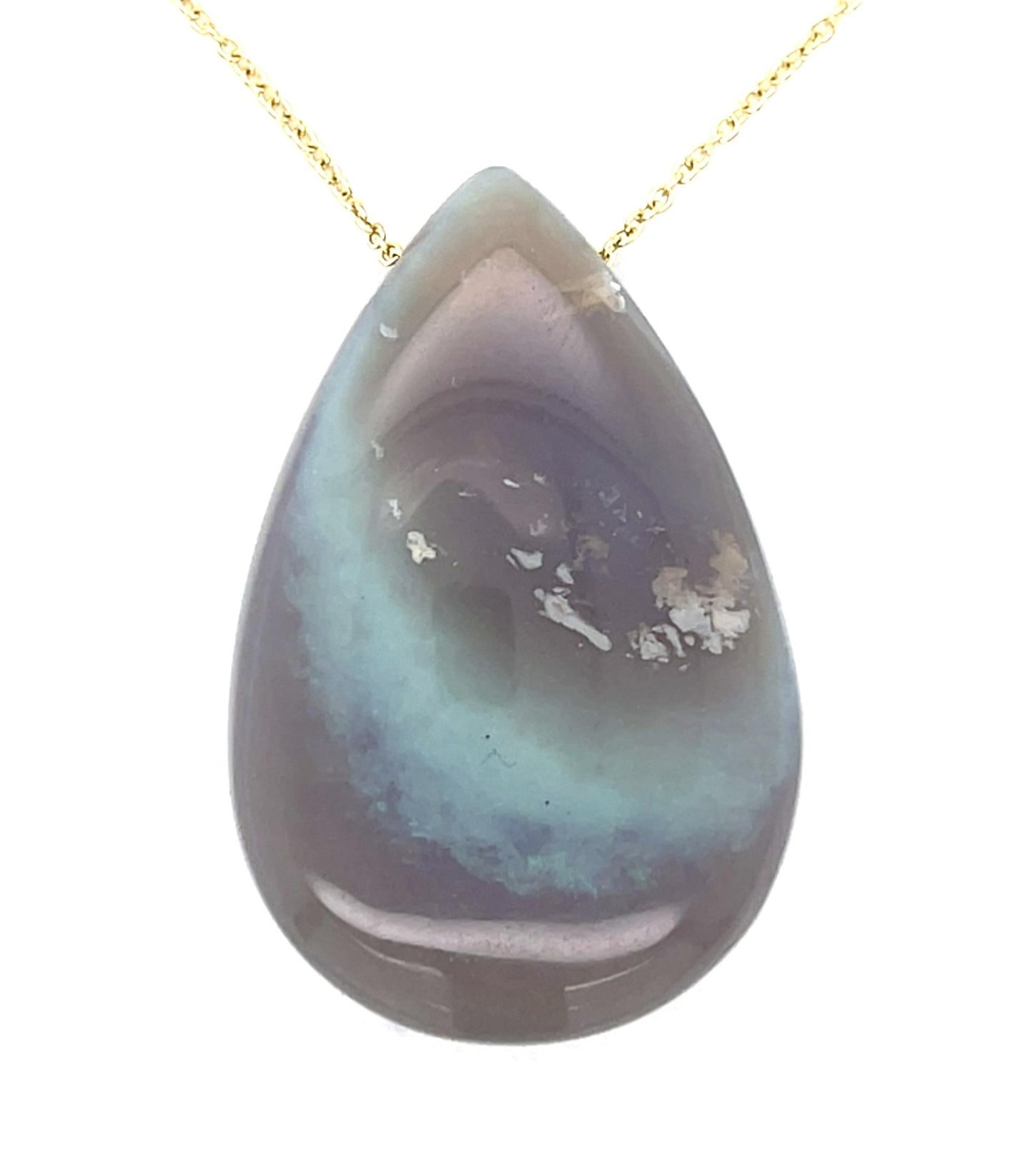 92.40ct Australian Opal Pendant 14KY Chain