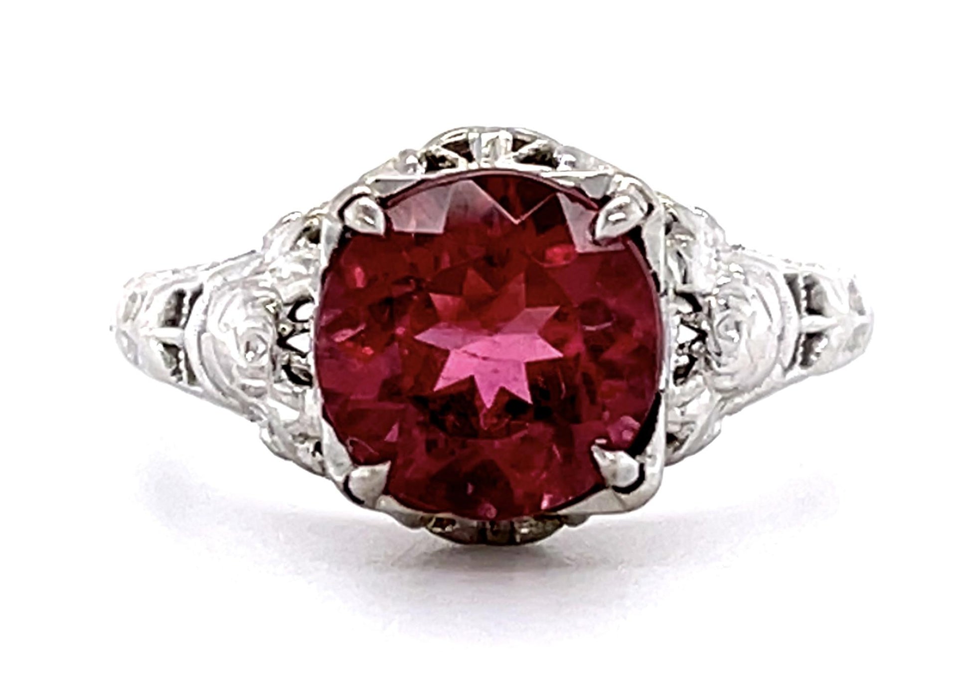 1.79ct Pink Tourmaline 18KW Ring