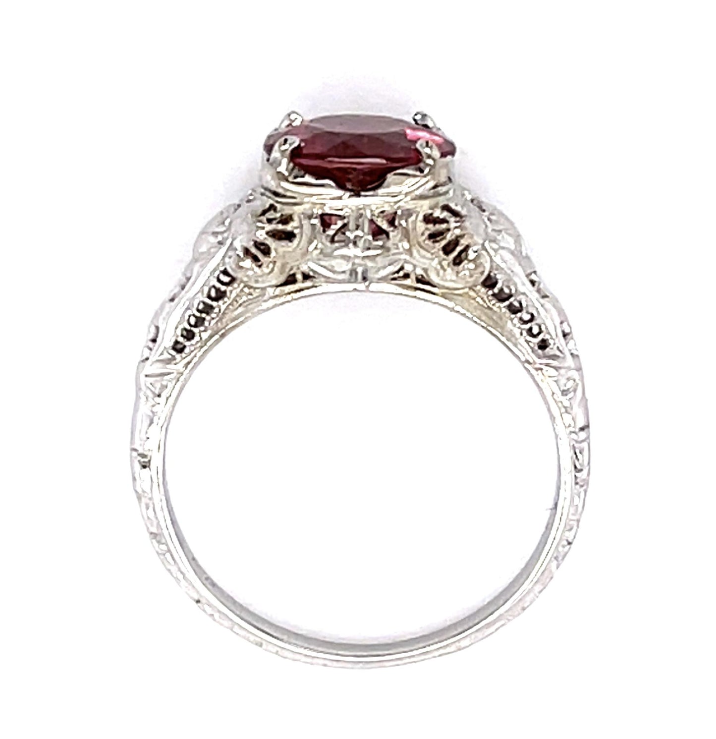 1.79ct Pink Tourmaline 18KW Ring
