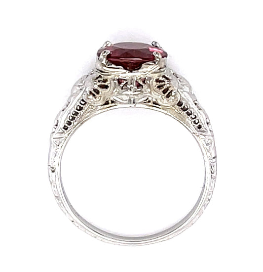 1.79ct Pink Tourmaline 18KW Ring