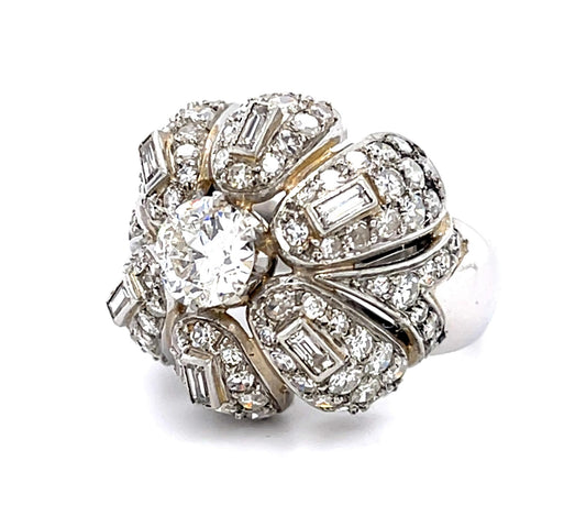 1ct Transitional Diamond Platinum Ring (Vintage 1950s) 2.60ct SD