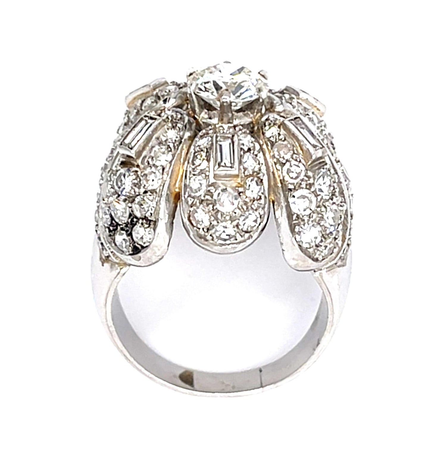 1ct Transitional Diamond Platinum Ring (Vintage 1950s) 2.60ct SD