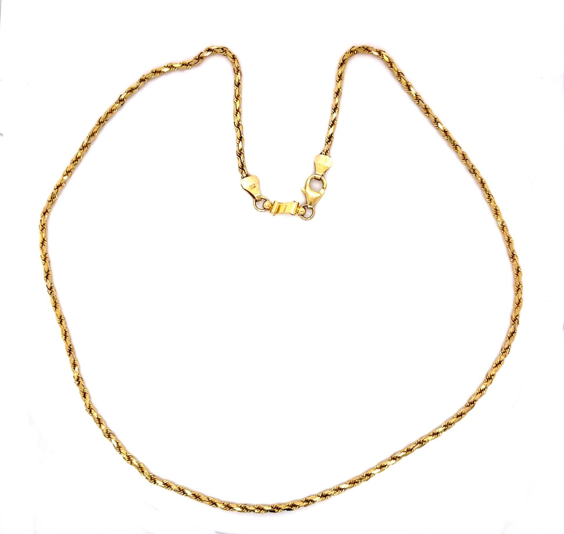 14KY Estate Rope Necklace