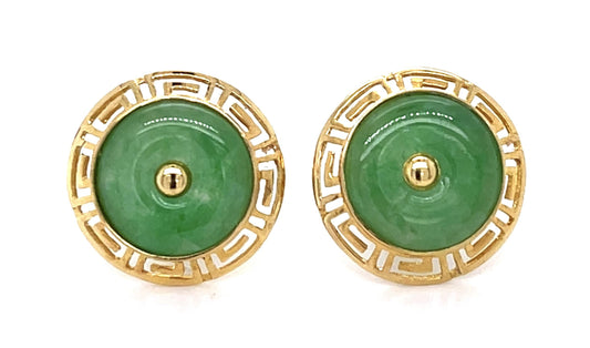Jade 14KY Earrings