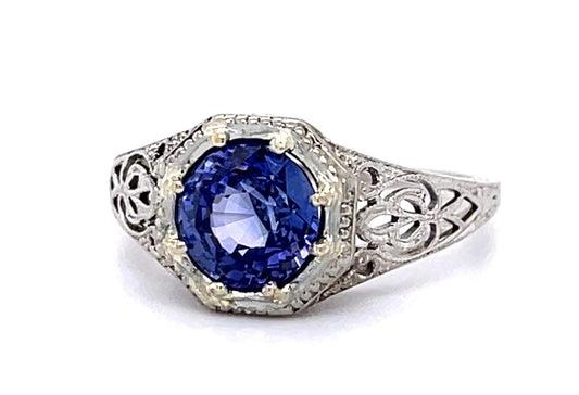2.05ct Purple Ceylon Sapphire 18KW Ring