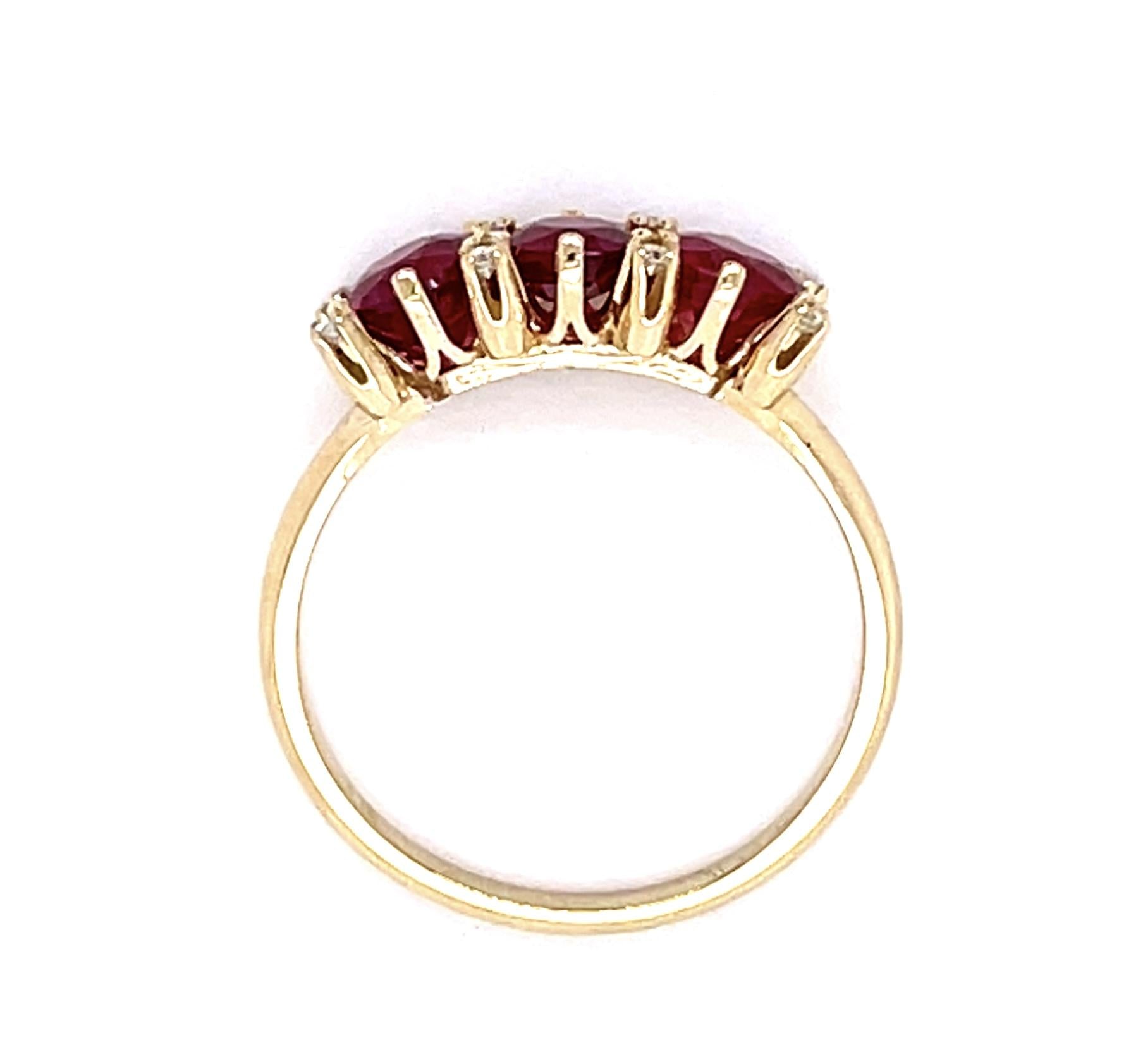 2.01ct Ruby .08ct Diamond 14KY Ring