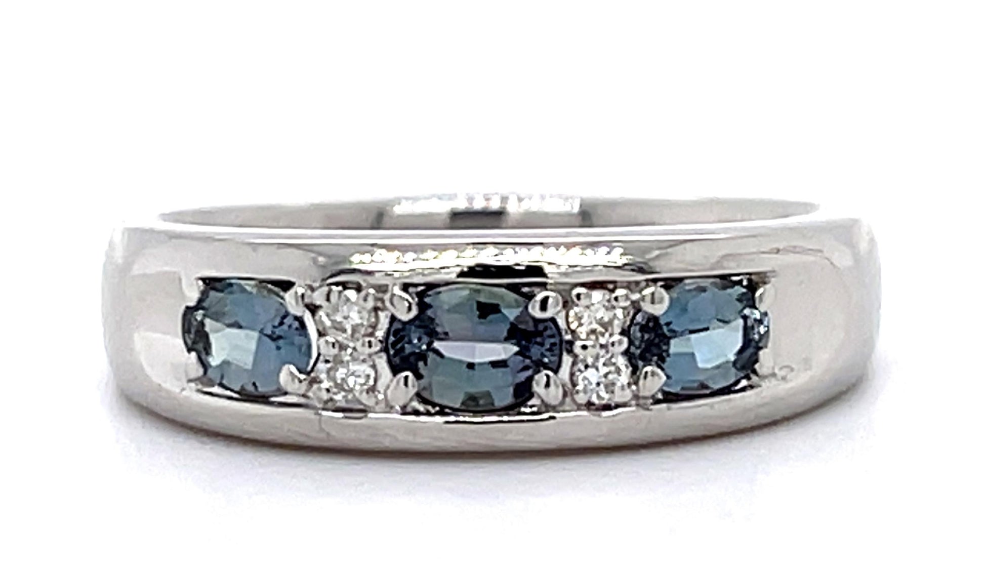 .50ct Alexandrite .08ct Diamond Platinum Band Ring