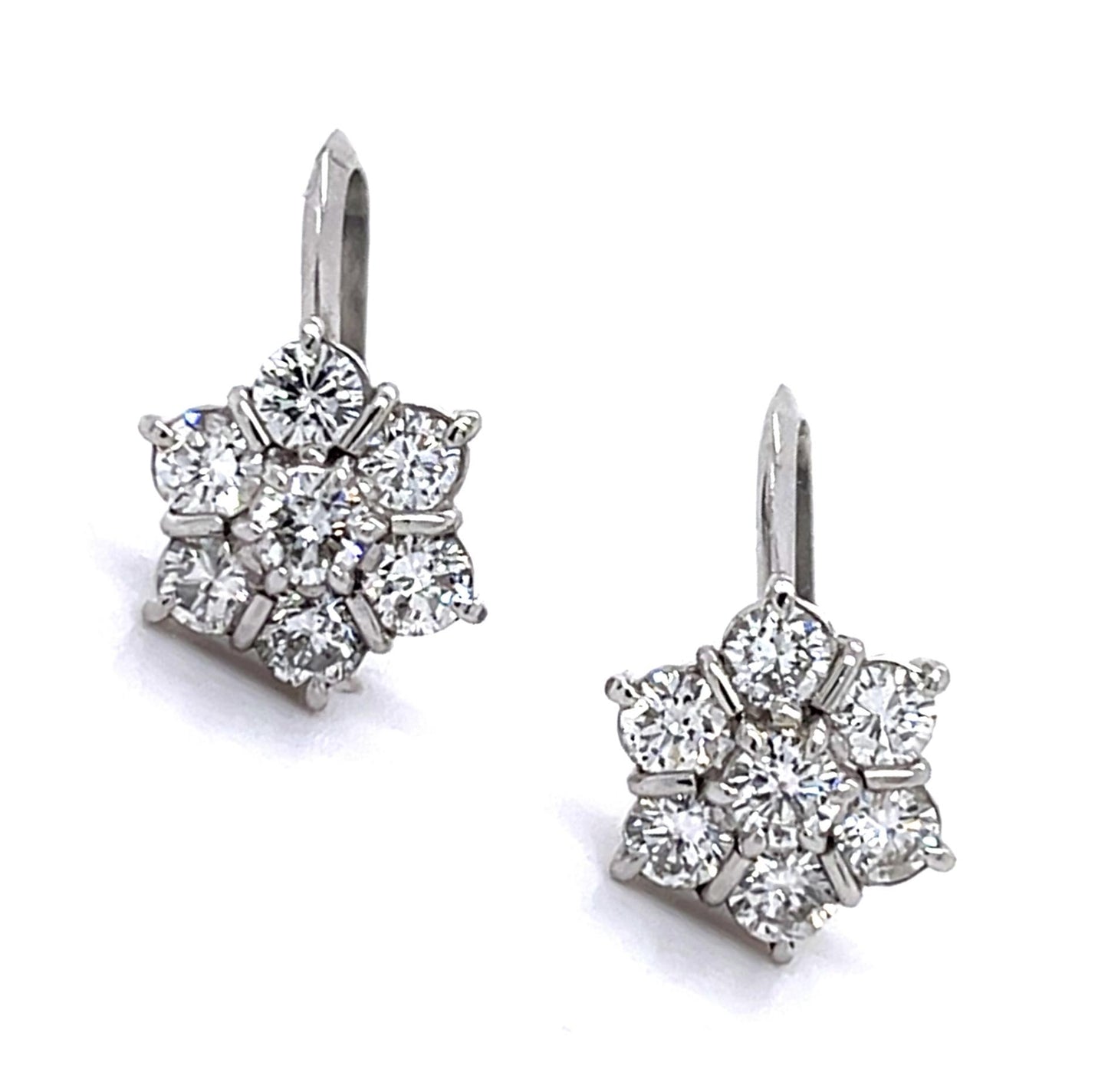 1.06ct Diamond Platinum Earrings