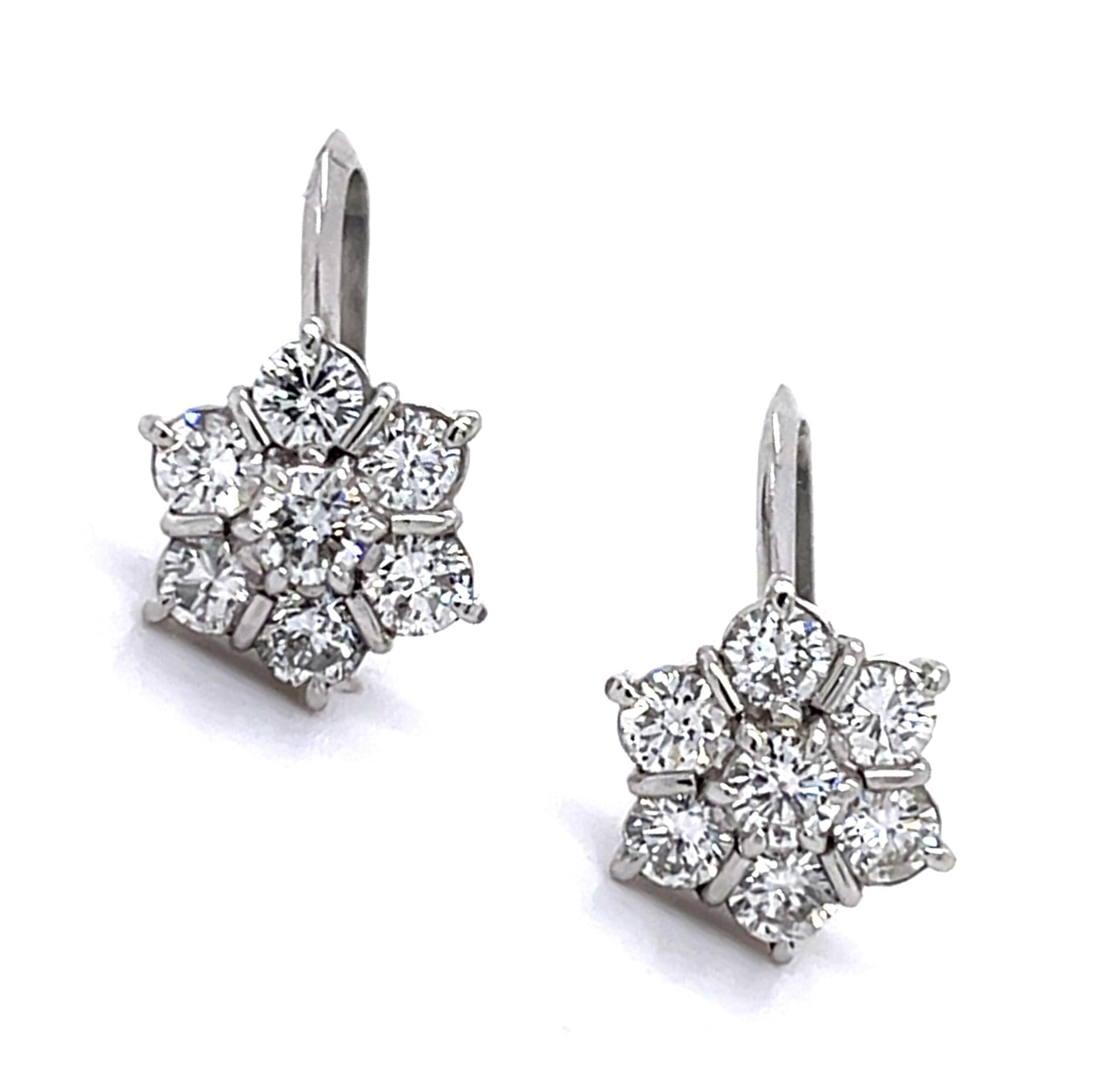 1.06ct Diamond Platinum Earrings