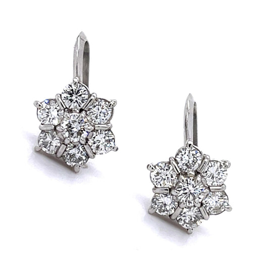 1.06ct Diamond Platinum Earrings
