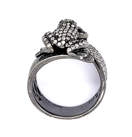 .87ct Diamond 18KW Frog Ring