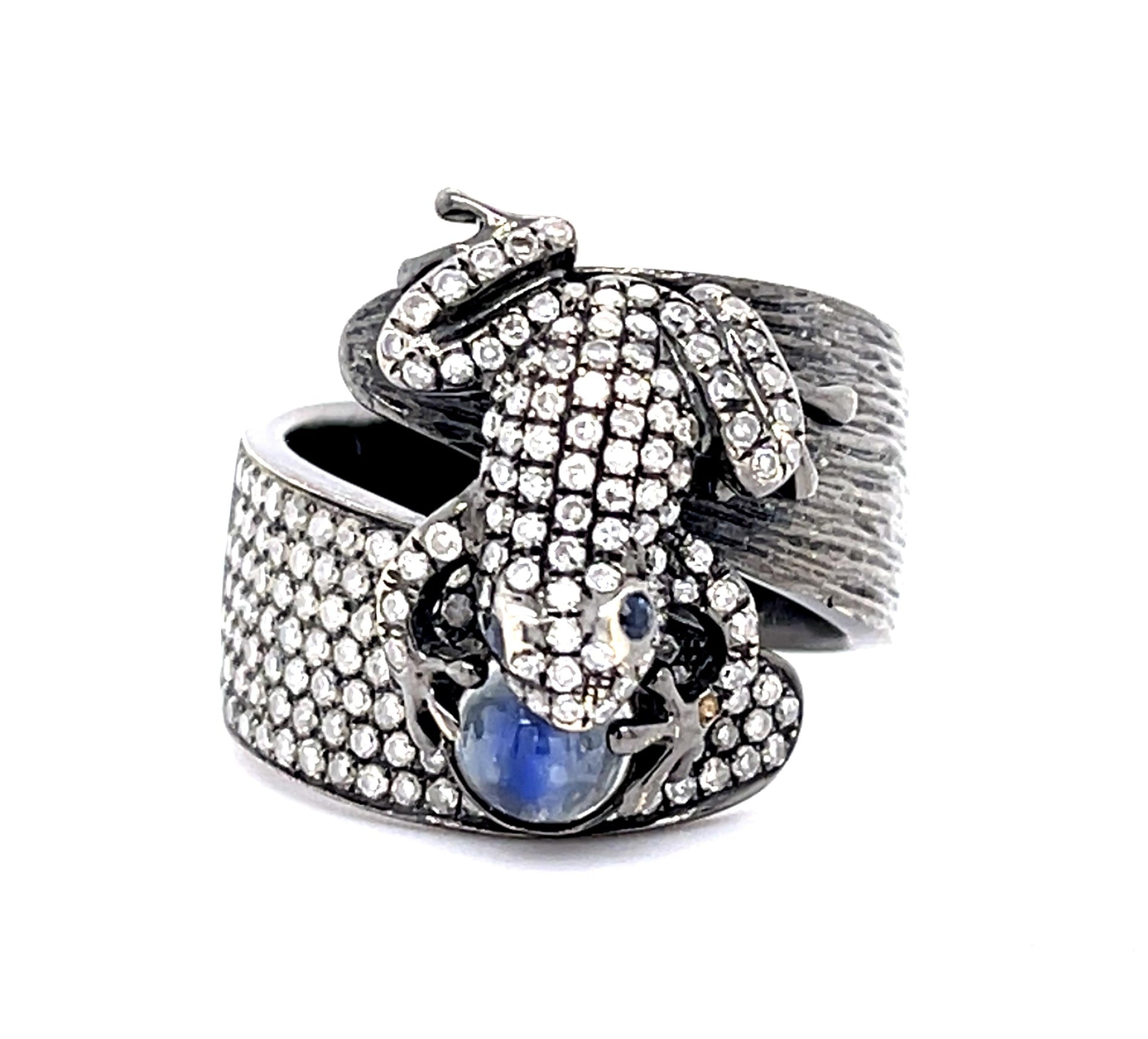 .87ct Diamond 18KW Frog Ring