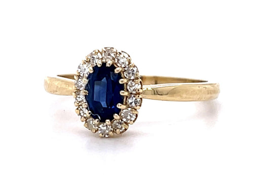 .68ct Sapphire .27ct Diamond 14KY Ring