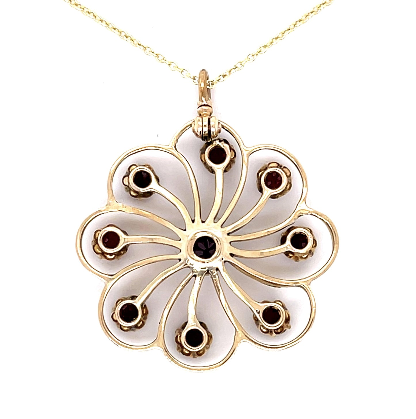 Victorian 2ct Garnet 14KY Pendant (Antique 1880s)