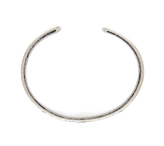 Original Art Deco .08ct Diamond PT+14KW Bangle Bracelet 14g