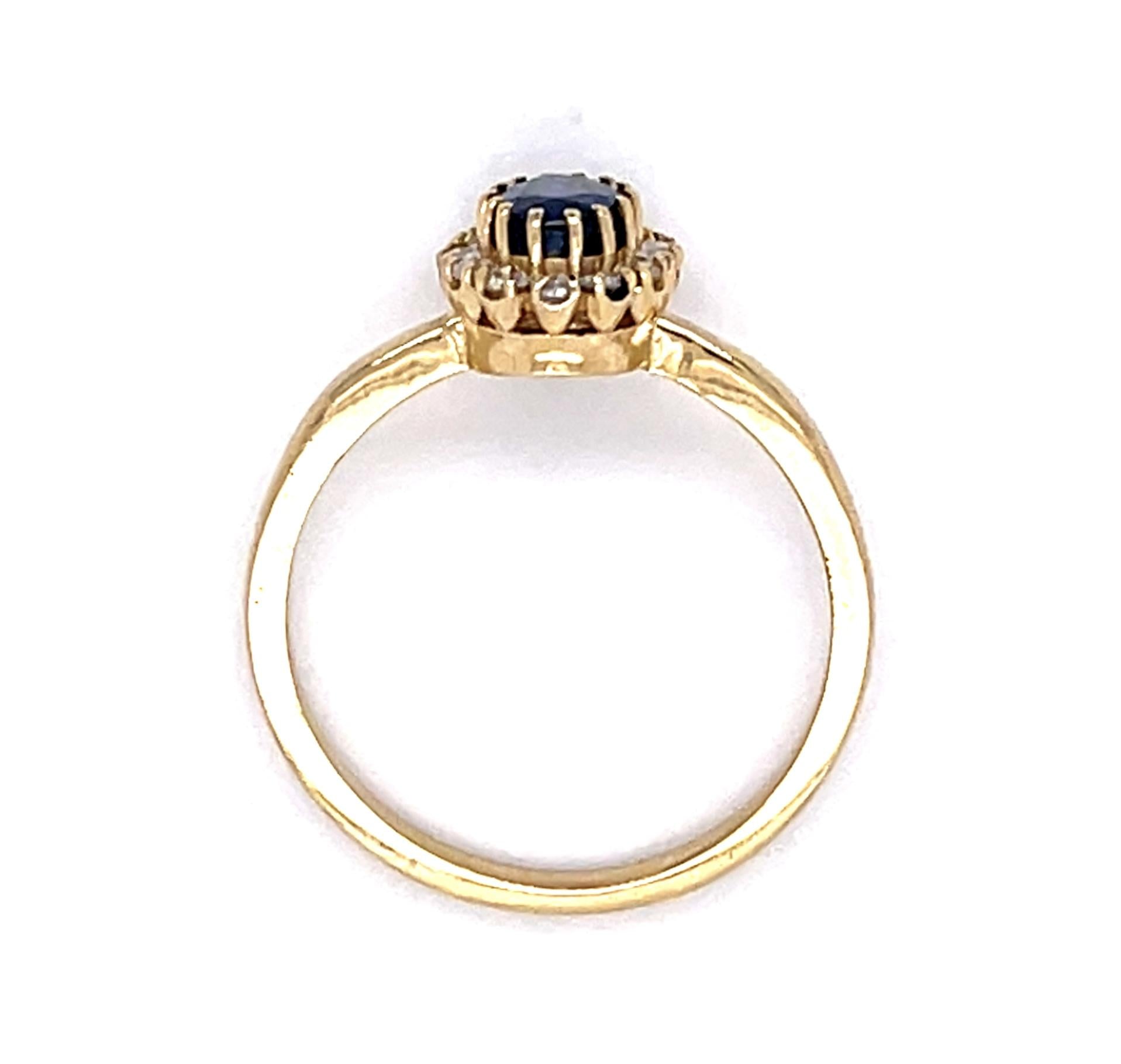 .69ct Sapphire .28ct Diamond 14KY Ring