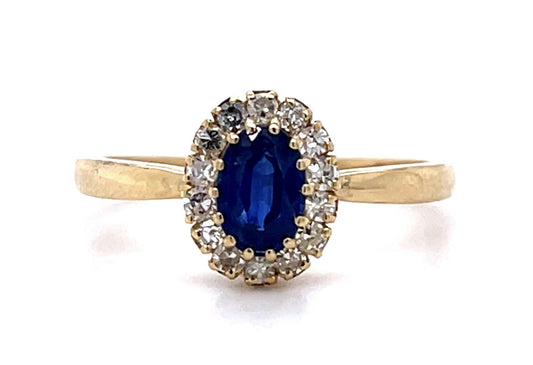 .69ct Sapphire .28ct Diamond 14KY Ring