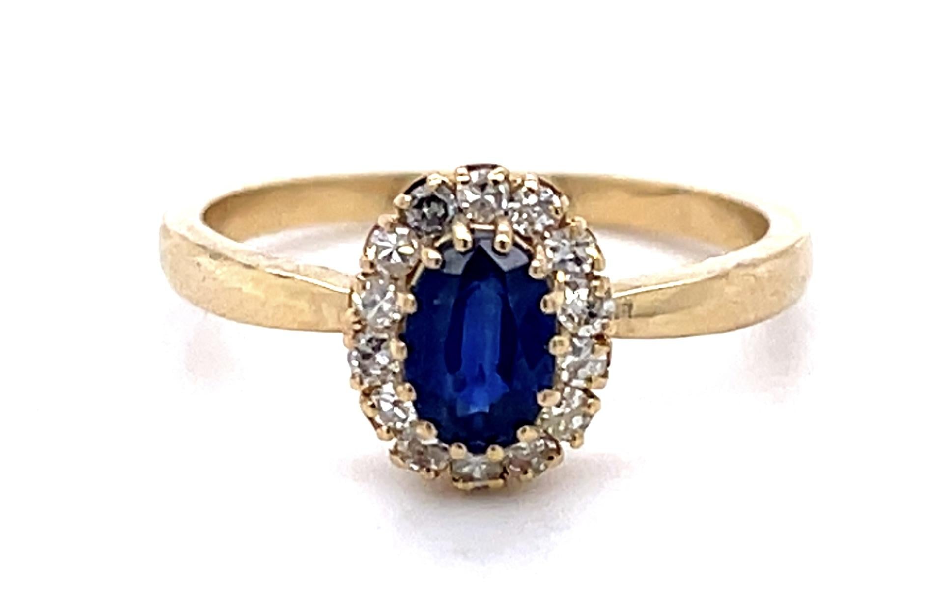 .69ct Sapphire .28ct Diamond 14KY Ring
