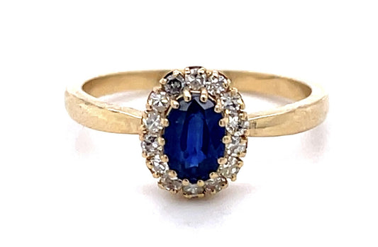 .69ct Sapphire .28ct Diamond 14KY Ring