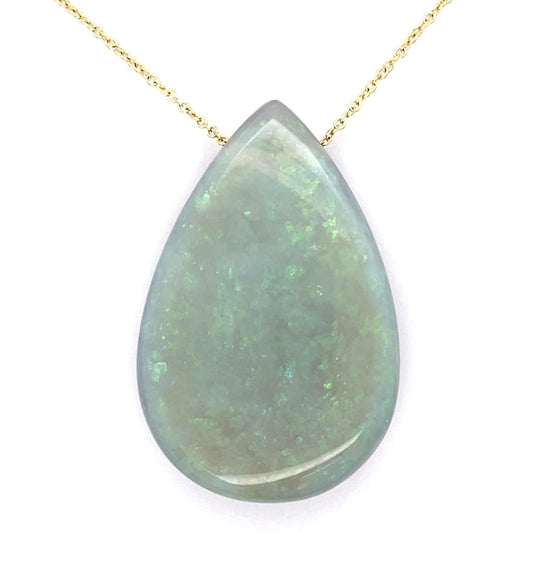 93ct Opal 14KY Pendant Chain 16" 1.75" Opal