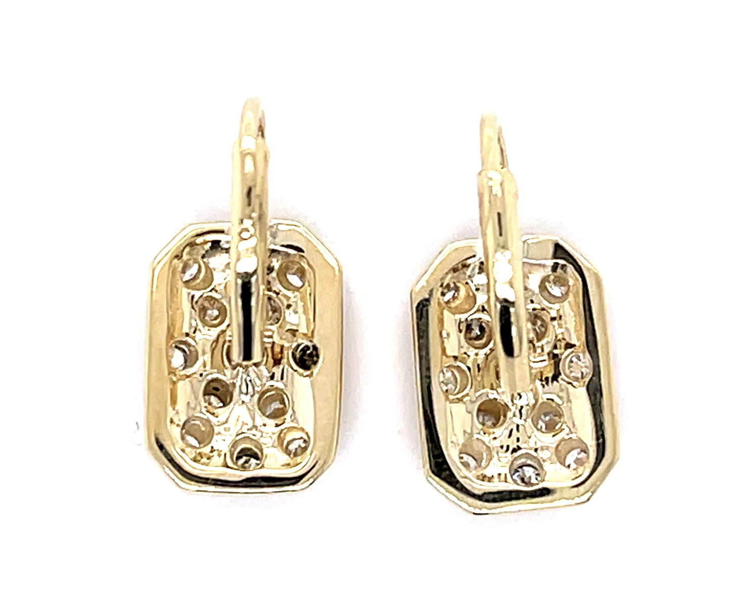 .50ct Diamond 14KY Earrings 6.80g .75"