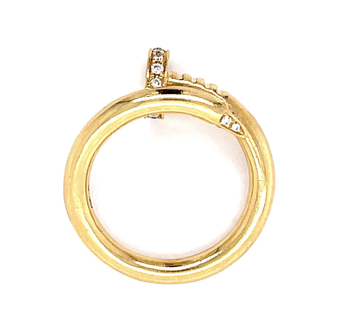 Original Cartier .32ct Diamond 18KY Nail Ring