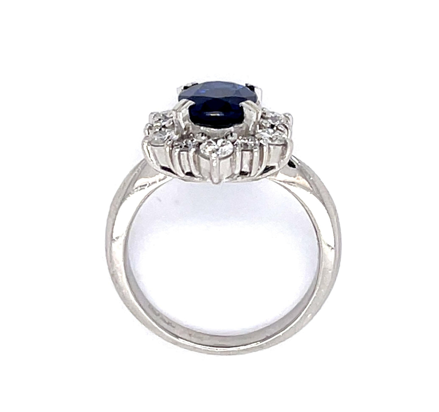 2.15ct Sapphire 1ct Diamond Platinum Ring