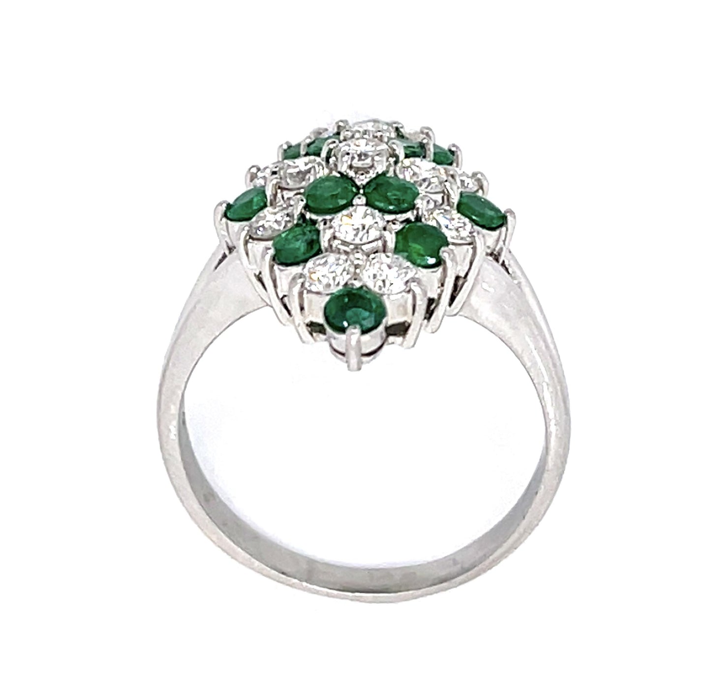 .96ct Emerald 1.07ct Diamond Platinum Ring