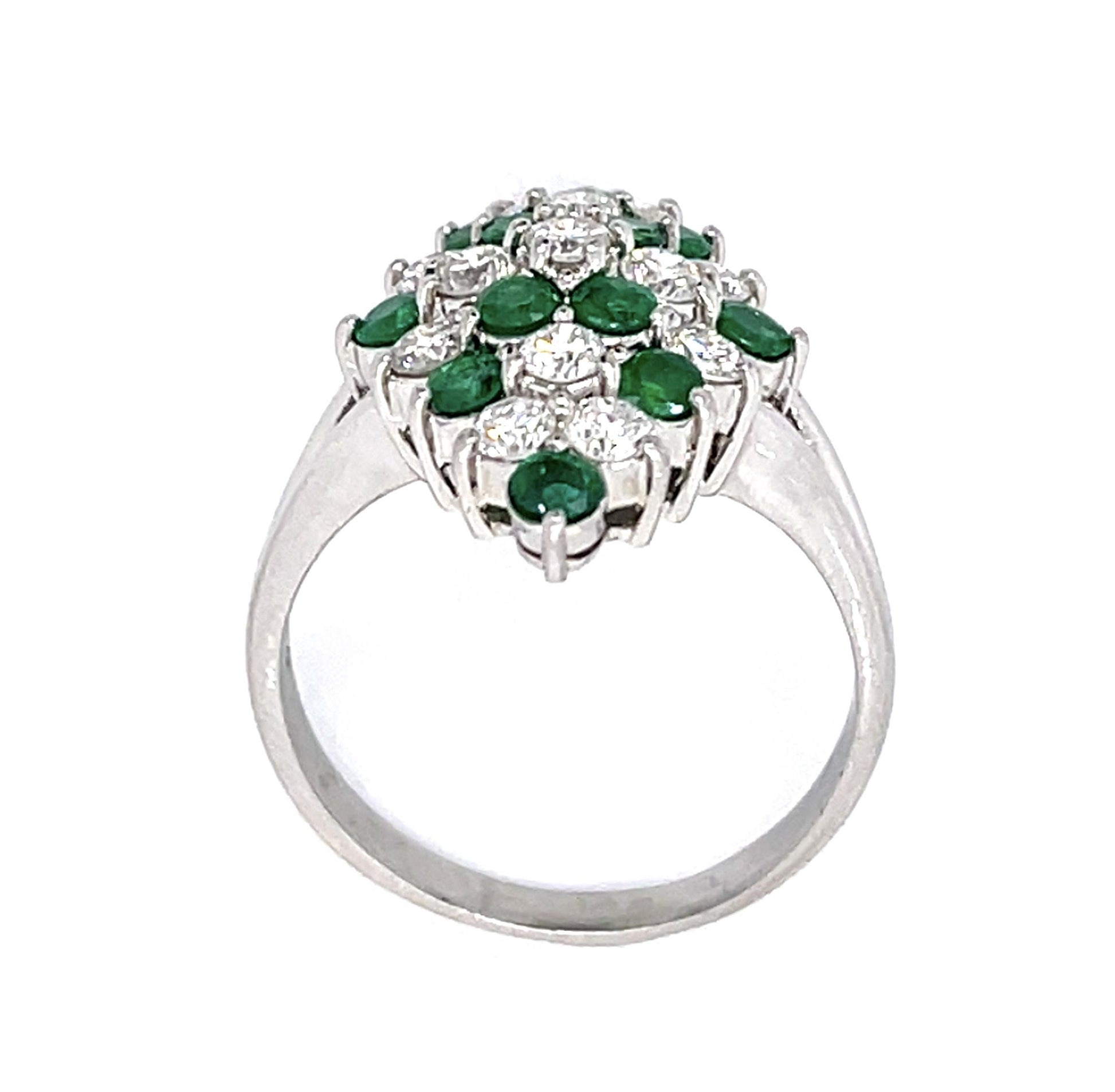 .96ct Emerald 1.07ct Diamond Platinum Ring