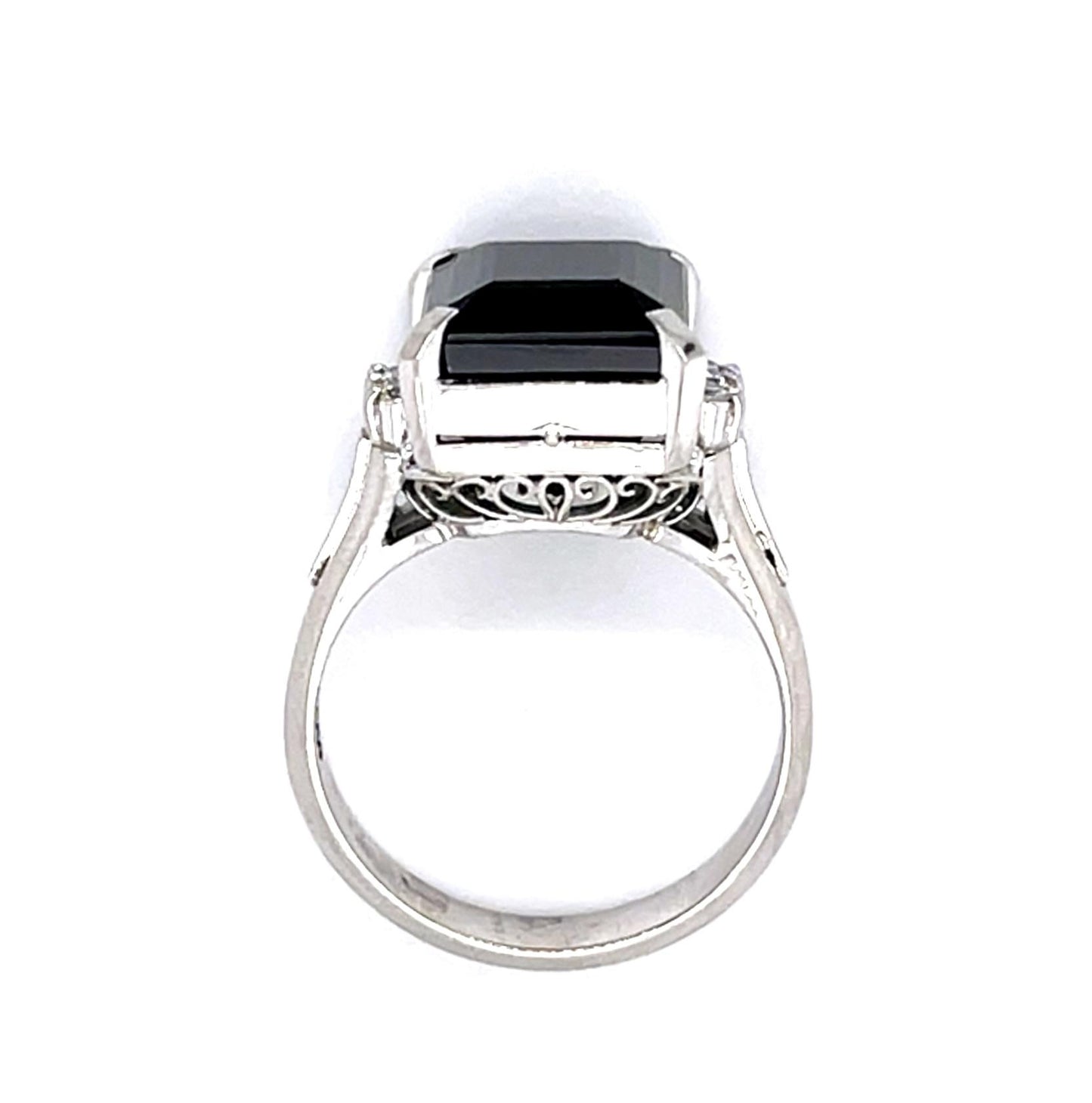 7.77ct Green Tourmaline .08ct Diamond Platinum Ring