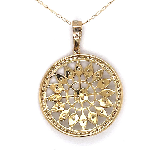 .36ct Diamond 14KY 4.10gr Estate Pendant Chain 16" Length 1.50