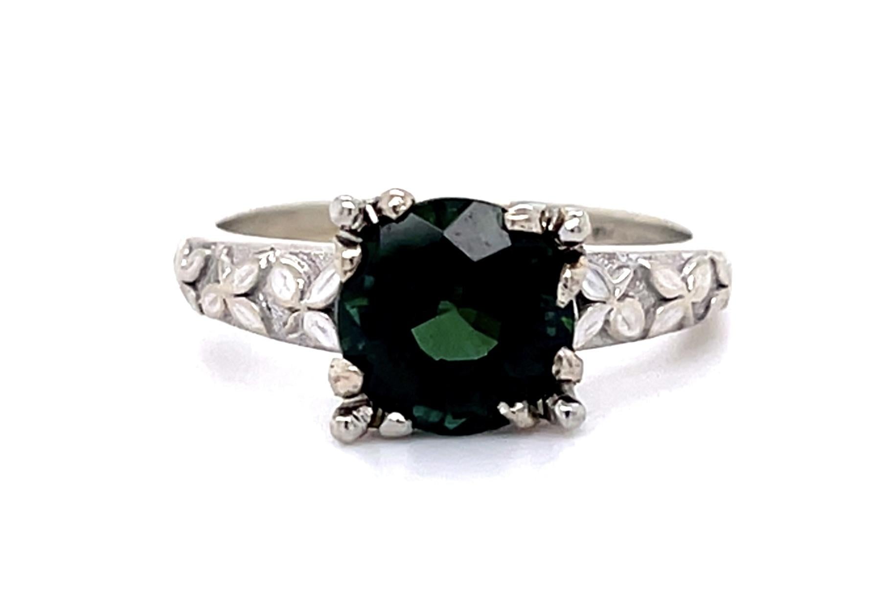 1.72ct Green Tourmaline 14KW Ring