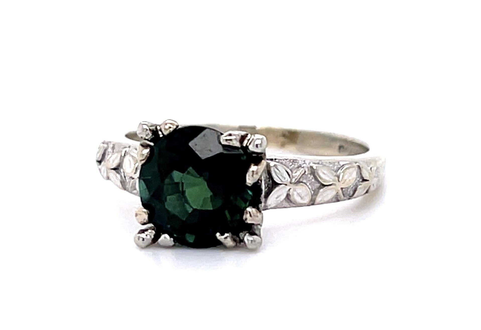 1.72ct Green Tourmaline 14KW Ring