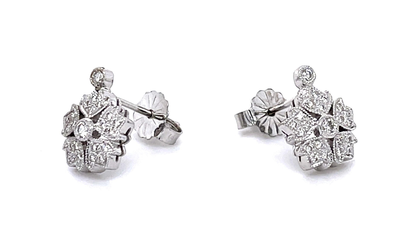 .26ct Diamond 14KW Stud Earrings