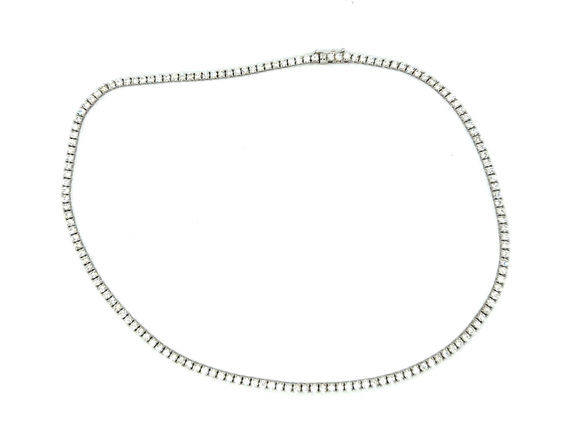 8.65ct Diamond 14KW Tennis Necklace